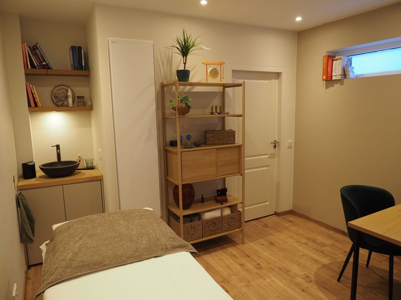 The treatment room at Linda Rohde Acupuncture in Tilburg